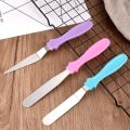 3pcs Set Stainless Steel Butter Cake Cream Smoother Spatula Fondant Pastry Tool. 
