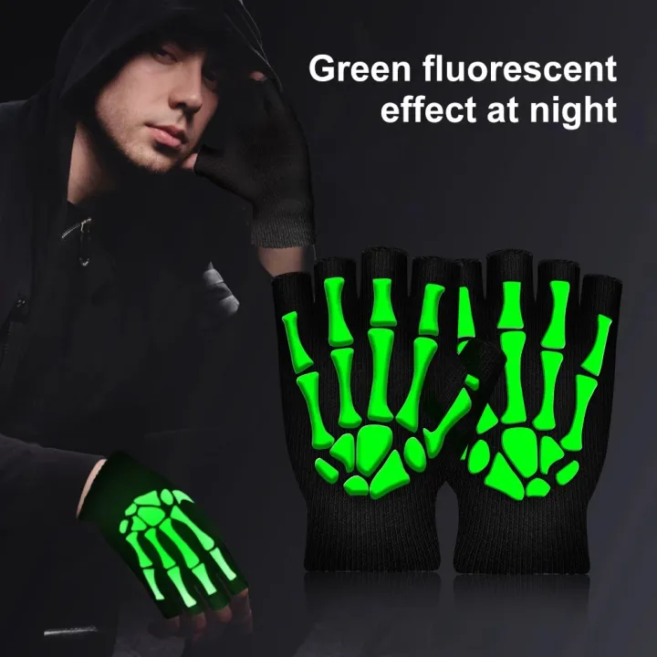 Luminous%20Skull%20Gloves/Women%20Knitted%20Warm%20Fingerless%20Gloves/Party%20Props%20For%20Halloween,%20Day%20of%20the%20Dead,%20Cosplay%20-%20Image%205