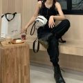 New Harajuku Goth Jogging Cargo Pants Women Streetwear Black High Waist Solid Color Oversized Pants Casual Trousers Female. 