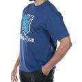 Drop Soulder T-shirt M- Blue. 