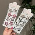 8pcs/set Leopard Print Hair Clips for Women Girls Vintage Geometric Star BB Clips Bangs Hairpins Barrettes Hair Accessories Set. 