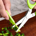5 Blade Herb Scissors Multifunctional Multi Layers Stainless Steel Knives Kitchen Scissors Scallion Cutter Kitchen Accessories.