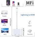 2 In 1 Lightning To HDMI-Compatible Adapter TV 1080P HD Digital AV Converter for iPhone iPad to TV Support Projector/Monitor. 