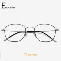 Titanium Ultra Light Frame Oval Eyewear Men Prescription Glasses Women Fashion Round Spectacles.