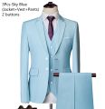 Suits For Men Blazers 2 Set Wedding Elegant 3 Pieces Luxury Business Jackets Vest Pants Formal Full Coats 2023.