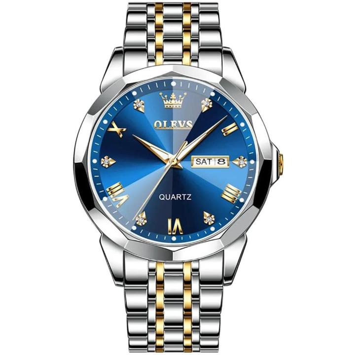 OLEVS 9931 New Business Quartz Watch for Men Dual Calendar