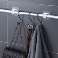 2Pcs/Set Adjustable Curtain Rod Holder Clamp Hooks Self Adhesive Curtain Hanging Rod Brackets Fixed. 