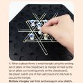 Entertainment Astronaut Geometry Chain Chess Rubber Band Educational Triangle Chess Desktop Game Logical Thinking Improve Intelligence Triangle Puzzle Toy Children. 