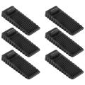 6 Pack Door Stopper Rubber Wedge - Sturdy and Stackable Door Stoppers - Slip-Resistant Rubber Door Stop Works on All. 