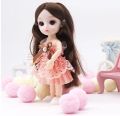 【The road to happiness Store】New BJD Doll 13 Movable Joint 1/12 Makeup Casual Skirt Clothing Doll Accessories Play House Toys for Girls Gift. 