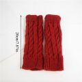 New Fashion Women Ladies Fingerless Gloves Winter Warm Knitted Stretch Thumbhole Arm Warmers Mittens Black Red Gray. 