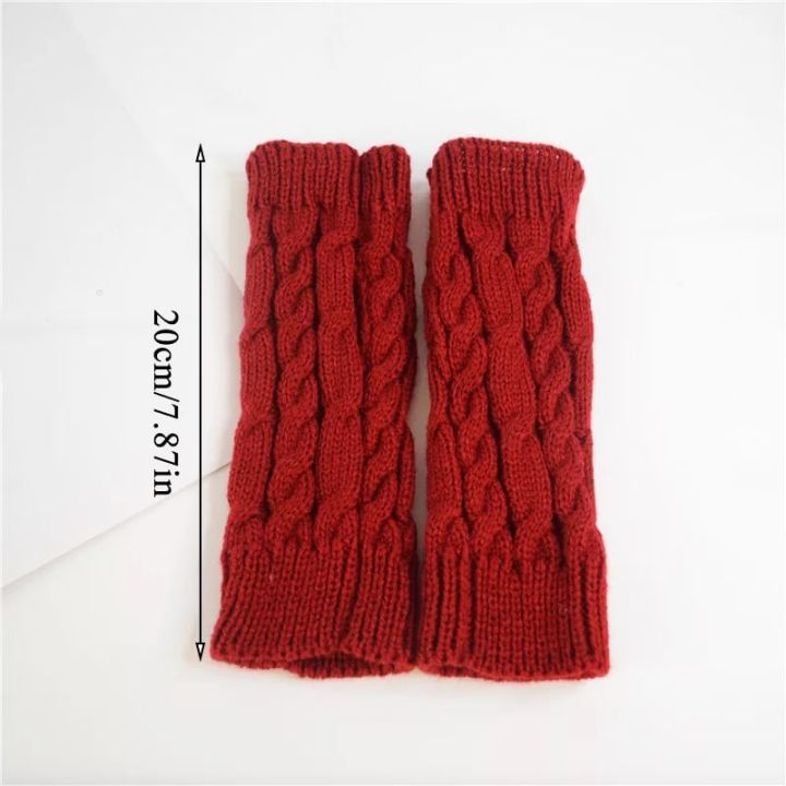 New%20Fashion%20Women%20Ladies%20Fingerless%20Gloves%20Winter%20Warm%20Knitted%20Stretch%20Thumbhole%20Arm%20Warmers%20Mittens%20Black%20Red%20Gray%20-%20Image%207