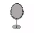 Makeup mirror-desktop round oval table mirror simple ladies household metal Rotating double-sided vanity mirror 6 inch.