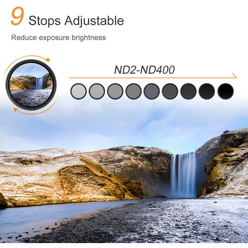 K&F%20Concept%2058mm%20KF01.1401%20ND2-ND400%20HMC%20Blue%20Multi-Coated%20Variable%20Neutral%20Density%20ND%20Filter%20-%20Image%203