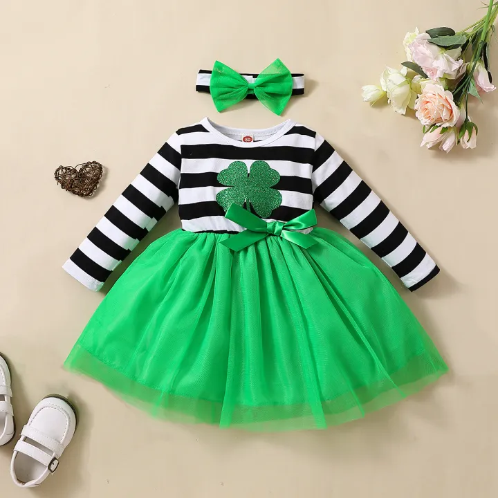 Girls%20Dress%20Baby%20Autumn%20Clothes%20Christmas%20Wholesale%20Children's%20Clothes%20Mesh%20Skirt%20Old%20Man%20Head%20Embroidered%20Striped%20Princess%20Skirt%20-%20Image%206