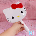Cartoon Sanrio Hello Kitty Handheld Makeup Mirror Kawaii Kt Cat Handle Make Up Mirrors Girl Birthday Gift. 
