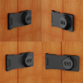 3-Digit Combination Lock Twist Knob Hasp Latch Lock For Cabinet Doors - With Password Code. 