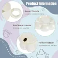 Simple Sunflower Coffee Mug Set Office Home Macaroon Series Coffee Ceramic Cups and Saucers Pink Pearl White Creative Cute Cup. 