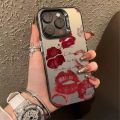 Personalized Red Lip Print Pattern Phone Case Compatible for REALME 12 PRO PIUS Shockproof Anti Slip Durable Aesthetically Pleasing Hard.