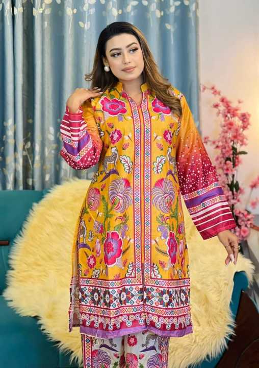 New%20Exclusive%20Pakistani%20Silk%20Two%20Piece%20Printed%20Salwer%20Kameez%20For%20Women%20Girls%20-%20Image%205