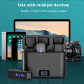 Wireless Lavalier Microphone Noise Cancelling Audio Video Recording for iPhone/iPad/Android/Xiaomi/Samsung Live Game Mic.