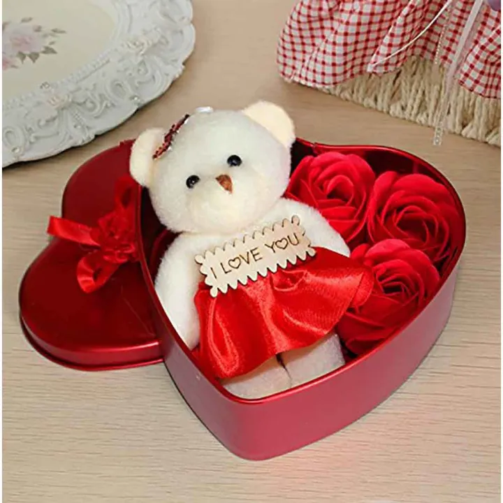 Heart%20Shaped%20Box%20Best%20Gift%20For%20Valentine,%20Red%20Scented%20Rose%20Soap%20Flower%20Petals%20&%20Soft%20Teddy%20Bear-%20Red%20Colour%20-Multi-Color%20-%20Gift%20Box%20-%20Image%207