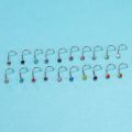 ZS 20pcs CZ Stainless Steel Nose Studs Crystal Lot 20G Nose Piercing Septum Studs For Unisex Body Piercing Fashion Jewelry Women. 