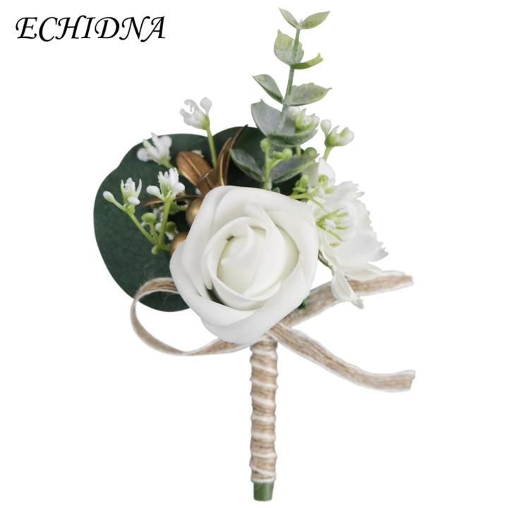 Flower Shaped Brooch Elegant Flower Shaped Groom Brooch for Wedding Suit Coat Buyers' Favorite Decorative Corsage Pin for Men's Attire Flower Pin