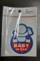 FORIDE 4X Baby In Car Sticker Car Aluminum Sticker for Fabia B. 