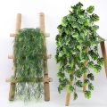 Artificial Monstera Leaf Vines Green Hanging Plants Garland for Wall Decor Home Garden Wedding Party Decoration Plant Vine. 