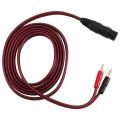 LKPCIGCXM XLR to Banana Speaker Cable,XLR 3 Pin Female to Dual Banana Plugs Audio Cable, Gold-Plated 4mm Plug to XLR3 Pro HiFi. 