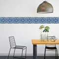 Tile Sticker Decorative Waterproof Peel and Stick Mosaic for Kitchen Backsplash and Wall Borders - 3 inch X 12 Ft Border.