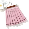 Harajuku Skirt Korean Skirt Women's Basic Versatile Stretchy Flared Casual Mini Skater Skirt Pink Skirt Unif Pleated Skirt. 