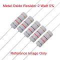 10Pcs- 2Watt 5.6K Ohm Resistor Power Resistor 2W 5.6K Ohm Metal Film Resistor 5.6K Ohm Resistor 2 Watt Metal Oxide Film Leads ±5% Tolerance 2 Pin Leads. 