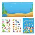 Kids Baby Early Learning Educational Toys Cartoon Zoo Sea Animals Creation Sticker Book. 