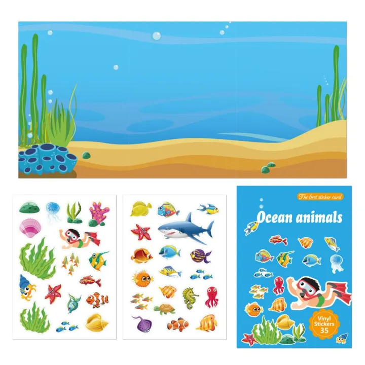 Kids%20Baby%20Early%20Learning%20Educational%20Toys%20Cartoon%20Zoo%20Sea%20Animals%20Creation%20Sticker%20Book%20-%20Image%208
