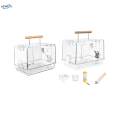 Acrylic Villa Bird Cage Hamster Cage for Cockatiels Parrotlets Small Birds Bird Cage.