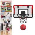 Basketball Hoop, Door Room Basketball Hoop Accessories Sports Game with Pump Basketball Toys, over The Door Mini Hoop for Indoor, Boys Girls.