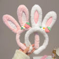 Strawberry Sunflower Rabbit Ear Headband Hat Bunny Ear Hair Band Happy Easter.