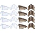 8 Pairs Safety Eye Glasses Side Slip Clear Flexible Shield Fits Small Medium Eyeglasses.