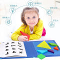 Children's Early Education, Wooden Magnetic Tangram Teaching Aids, Magnetic Colorful Puzzle Building Blocks, Kindergarten, Primary School, Educational Toys.