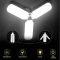LED Bulb Super Bright Fordable Fan Blade Angle Adjustable Ceiling Lamp Home Energy Saving Lights - 50W (Pin Option) - Light.