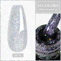 Mtssii Holographic Glitter Gel Nail Polish Sparkling Sequins Semi-permanent Soak Off UV LED Gel Varnish Nail Art Decoration.