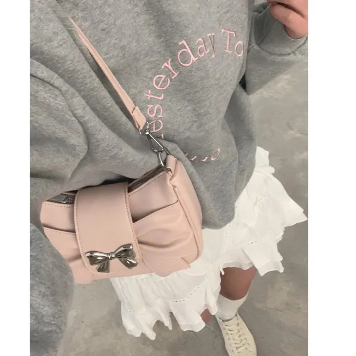 Fashionable%20Shoulder%20Bag%20Trendy%20Bow%20Buckle%20High%20Quality%20Crossbody%20Bag%20Sweet%20Design%20Handbag%20for%20Women'S%20Bag%20Girls'%20Accessory%20Daily%20Use%20Casual%20Outings%20Party%20Bag%20-%20Image%207