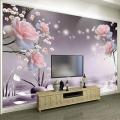 Custom 3D Wall Mural Modern Rose Flowers Wallpaper Living Room TV Sofa Bedroom Romantic Home Decor Papel De Parede Sala Frescoes.