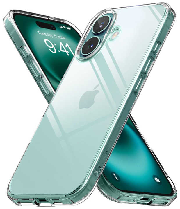 For apple iphone 16 /iphone 16 Plus/iphone 16 Pro/iphone 16 Pro Max 2024 Liquid Silicone Flexible Clear Transparent Soft TPU Back Case Cover