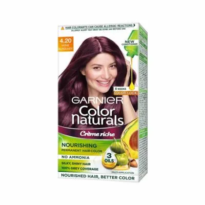 Garnier,%20Hair%20Colouring%20Creme,%20Long-lasting%20Colour,%20Smoothness%20&%20Shine,%20Color%20Naturals,%20Shade:%204.20%20Wine%20Burgundy,%2070ml%20+%2060g%20-%20Image%202