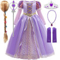 Disney Girls Sleeping Beauty Aurora Cosplay Princess Dress Kids Rapunzel Frozen Elsa Cinderella Costume Party Clothing 2-12Years. 