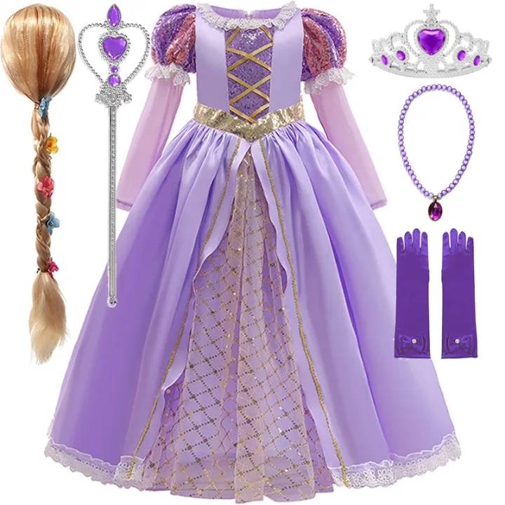 Disney%20Girls%20Sleeping%20Beauty%20Aurora%20Cosplay%20Princess%20Dress%20Kids%20Rapunzel%20Frozen%20Elsa%20Cinderella%20Costume%20Party%20Clothing%202-12Years%20-%20Image%207