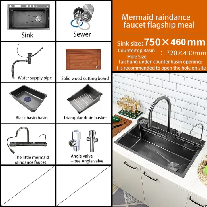 Waterfall%20Sink%20Basin%20Large%20Single%20Slot%20Digital%20Display%20304%20Stainless%20Steel%20Sink%20With%20Waterfall%20Faucet%20For%20Kitchen%20Renovation%20-%20Image%202